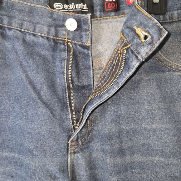 Vintage Ecko Unltd Men’s Slim Straight Fit Jeans Pants 40x29 Hip Hop Skater Y2K - Picture 4 of 10